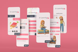 do qualitative mobile app UI UX design, website UI UX design in figma