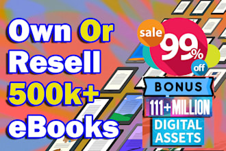sell 500k ebooks, audio books, video courses, ai prompts