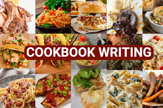 be cookbook writer, design recipe book, cookbook recipe blog ebook writer amazon