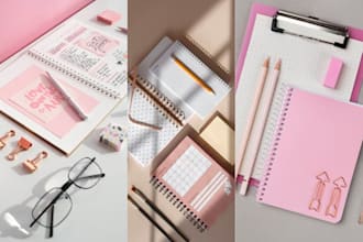 create custom KDP journal planner notebook workbook worksheet design for amazon