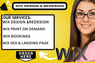 design redesign wix booking wix print on demand printify printiful SEO setup