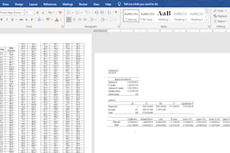 type statistics equations in ms word