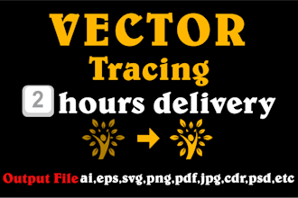 redo, resize, remake, retrace, update logo, raster to vector, turn image tracing