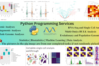 use python to do bioinformatics, statistical analysis and data visualizations