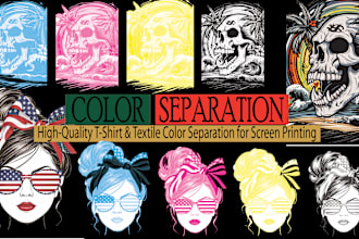 do color separation for your t shirt screen printing designs fast and accurate
