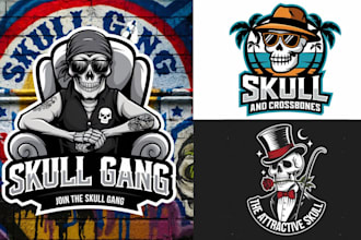 create logo for skull, skeleton, bone, human, soul, face, illustration, t shirt