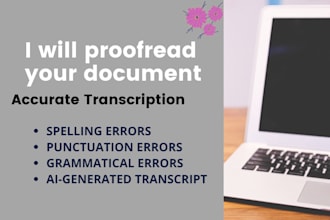 edit and proofread your ai generated transcription
