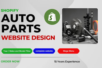 custom shopify auto parts store design and development professional website
