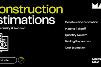 do cost estimation, material takeoff and quantity takeoff