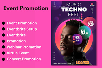 do event promotion, event marketing, webinar, concert promotion