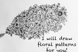 draw floral patterns for you