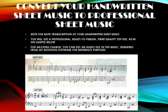 convert your handwritten music into professional sheet music