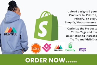 create a print on demand etsy or shopify store with printful, printify or gelato