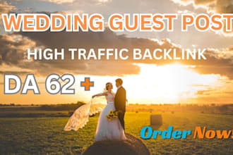 write wedding guest posts on high da 65 jewelry, beauty, gift, wedding blog post