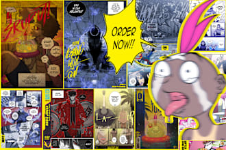 draw professional manga comic pages and cover anime for you
