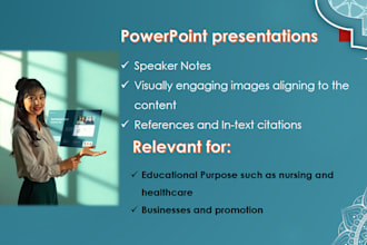 design or redesign powerpoint, add notes, images, or speaker notes for you
