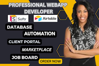build a responsive client portal, job board, marketplace with airtable softr