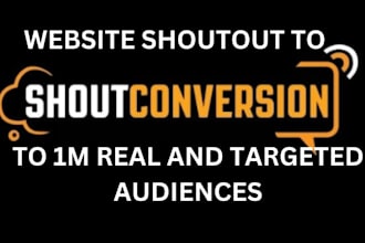 shoutout your website to my 1m targeted audience