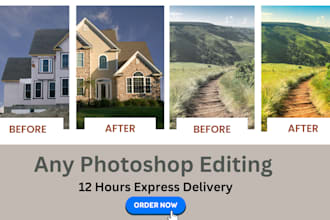 do photoshop editing, remove, add backgrounds, change colour