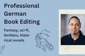 edit your german fictional book or ebook