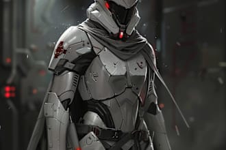 make sci fi character illustration or sci fi character art and character design