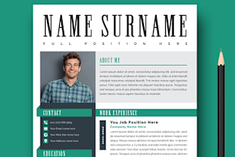 create a modern resume design or cv layout in ms word