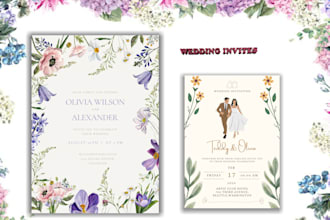 create invitation, birthday, wedding, baby shower, party and greeting card