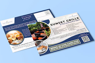 design a direct mail eddm or promotional postcard