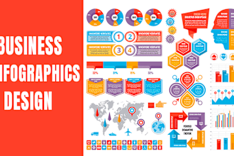 create professional business flow charts infographics