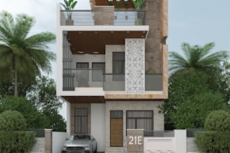 create 3d model and render exterior, interior, 3d stall, kiosk