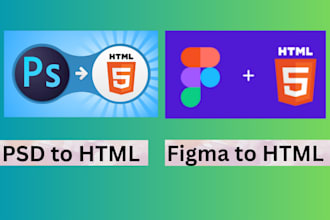 convert PSD to HTML, figma to HTML