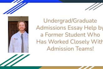 review and edit admissions essays for undergraduate or graduate school