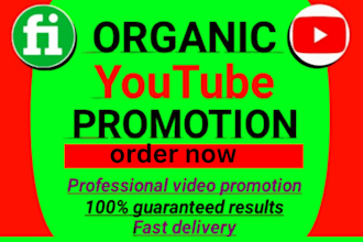 do organic youtube video promotion for fast channel growth