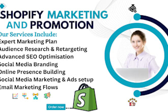 do shopify sales, shopify manager, klaviyo marketing and shopify store promotion