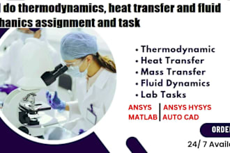 thermodynamics, heat transfer and fluid mechanics  assignment and task