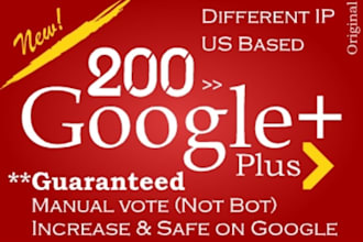 get you 200 google +1 PLUS one votes to seo rock up your high rank on big G