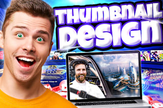 design viral clickbait amazing youtube thumbnails