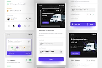 build truck driver app, freight logistics mobile app, delivery app, mover app