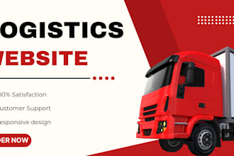 design logistics website or trucking, dispatch, cargo, or transport website