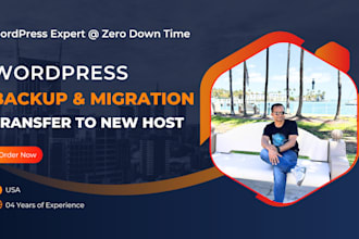 transfer, backup, migrate, move wordpress website to new host