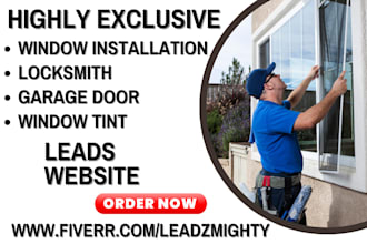 generate window door installation leads handyman locksmith garage door website