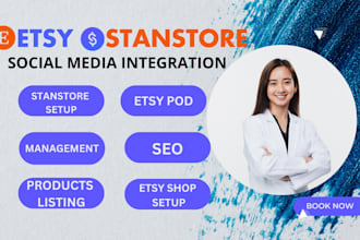 setup stan store etsy shop, etsy digital products, do bundle planner canva ebook