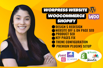 develop woocommerce shopify printful printfy  website wordpress ecommerce store