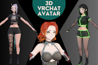 create custom vrchat avatar 3d model furry avatar vrchat model for pc and quest
