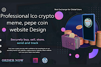 design meme coin website, pepe coin website, ico crypto website, crypto website