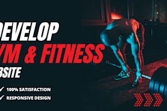 develop professional gym, fitness, sports, workout website