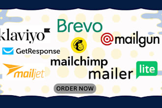 design mail chimp klaviyo getresponse brevo  mailer lite email service