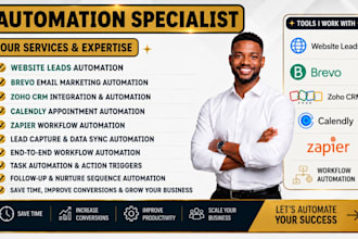 do website leads brevo zoho CRM calendly zapier integration workflow automation