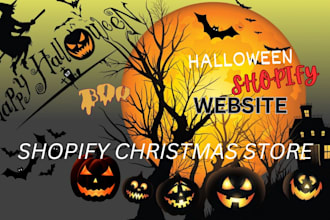 design profitable halloween shopify website black friday dropshiping store