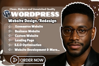 build wordpress ecommerce website, customize wordpress website, business website